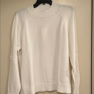 Quince Classic White Cotton Women's Sweater